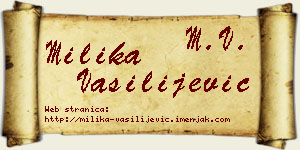 Milika Vasilijević vizit kartica